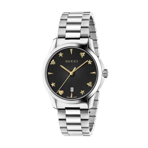 gucci g-timeless black dial stainless steel women's watch|g timeless watch 38mm Gucci.